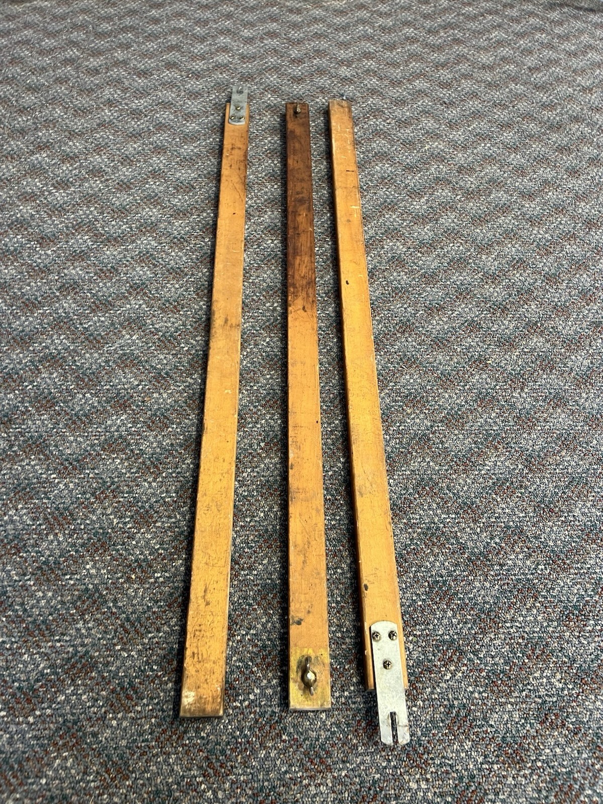 Vintage Wood Measuring Stick rule survey grade rod extending story pole transit