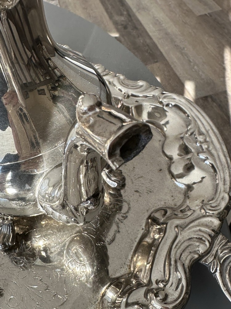 Antique Silverplate Tea & Coffee Set on Tray