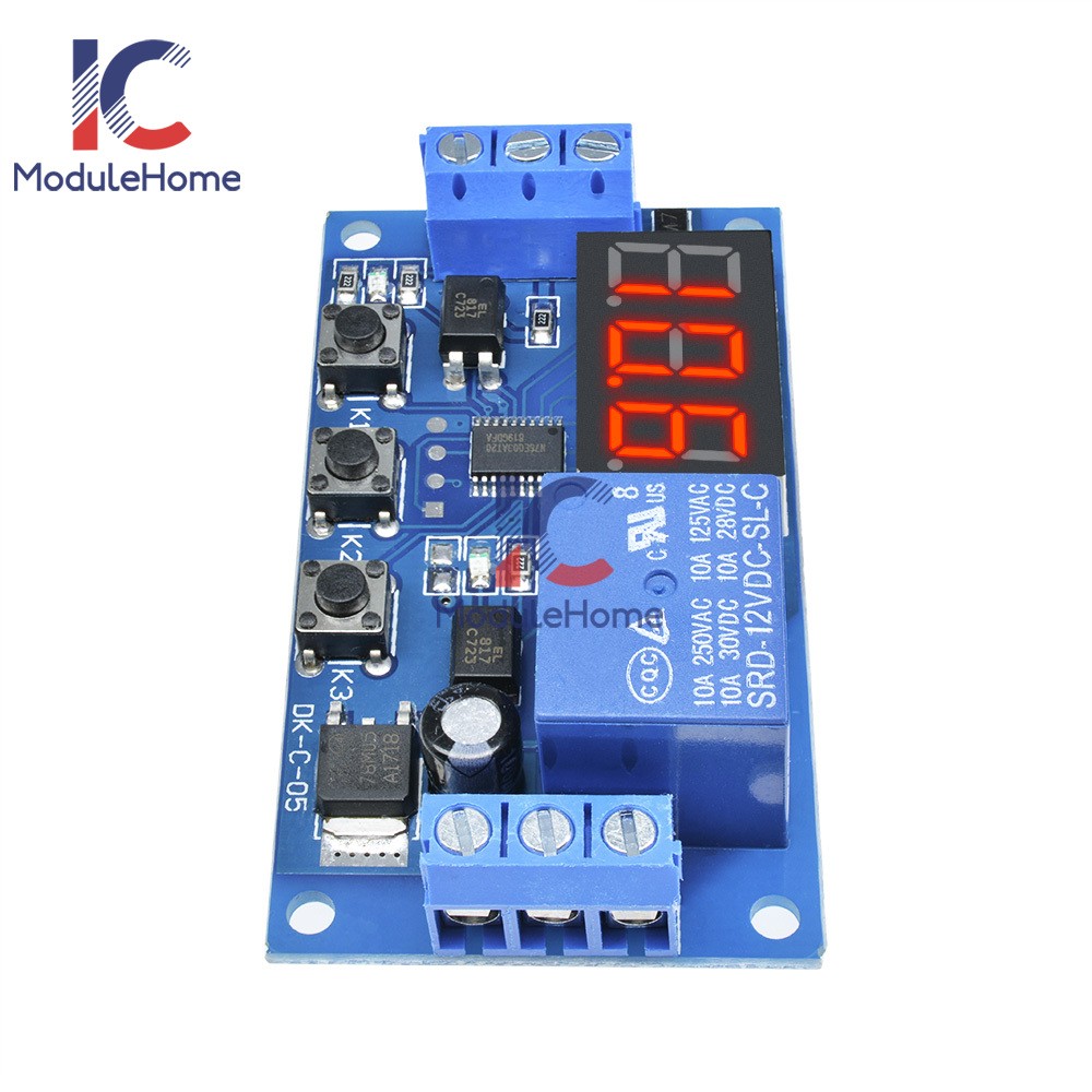 Digital DC12V LED Display Home Delay Timer Control Switch Relay Module Relay