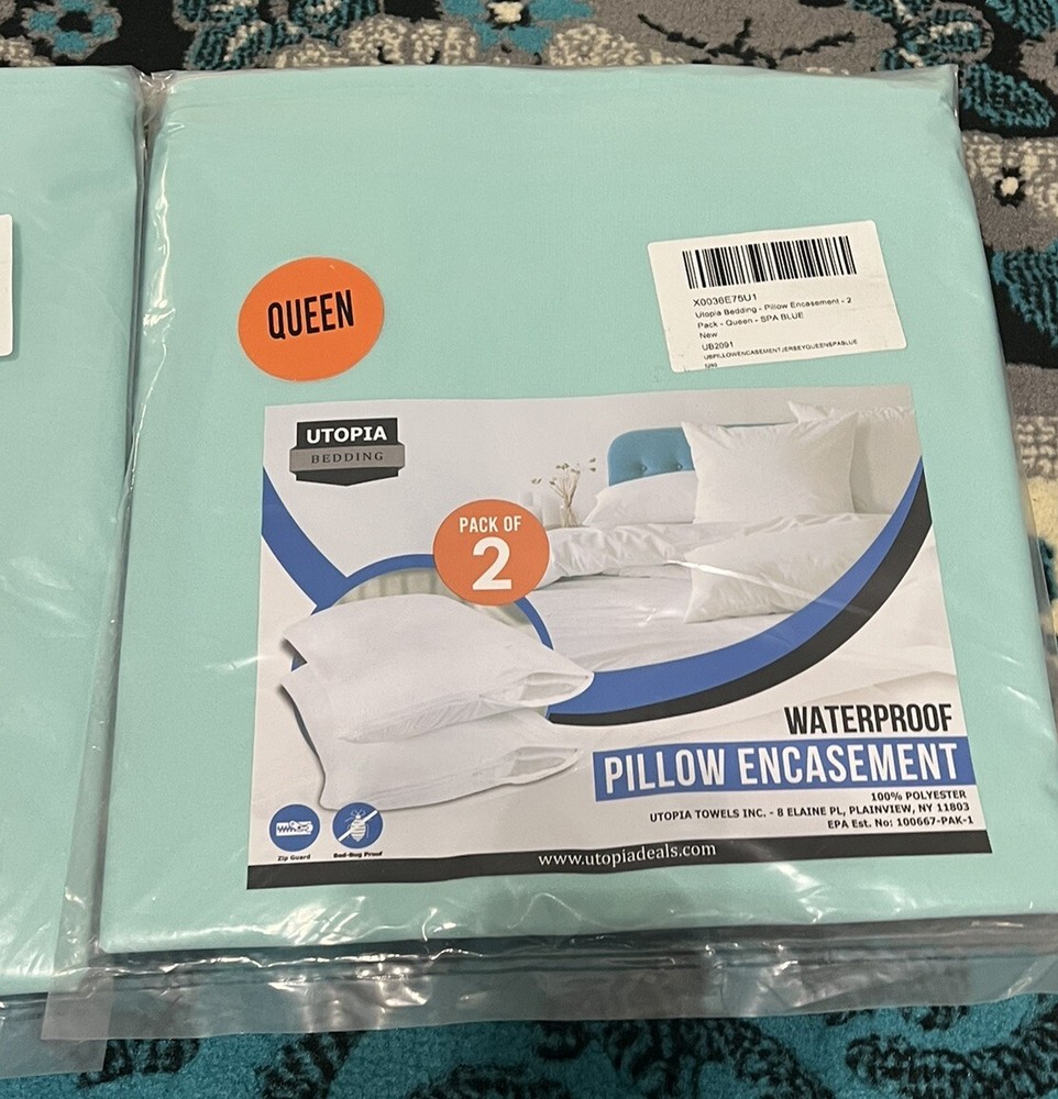 Utopia Bedding 4 Pack Bed Bug Proof Zippered Pillow Encasement Waterproof