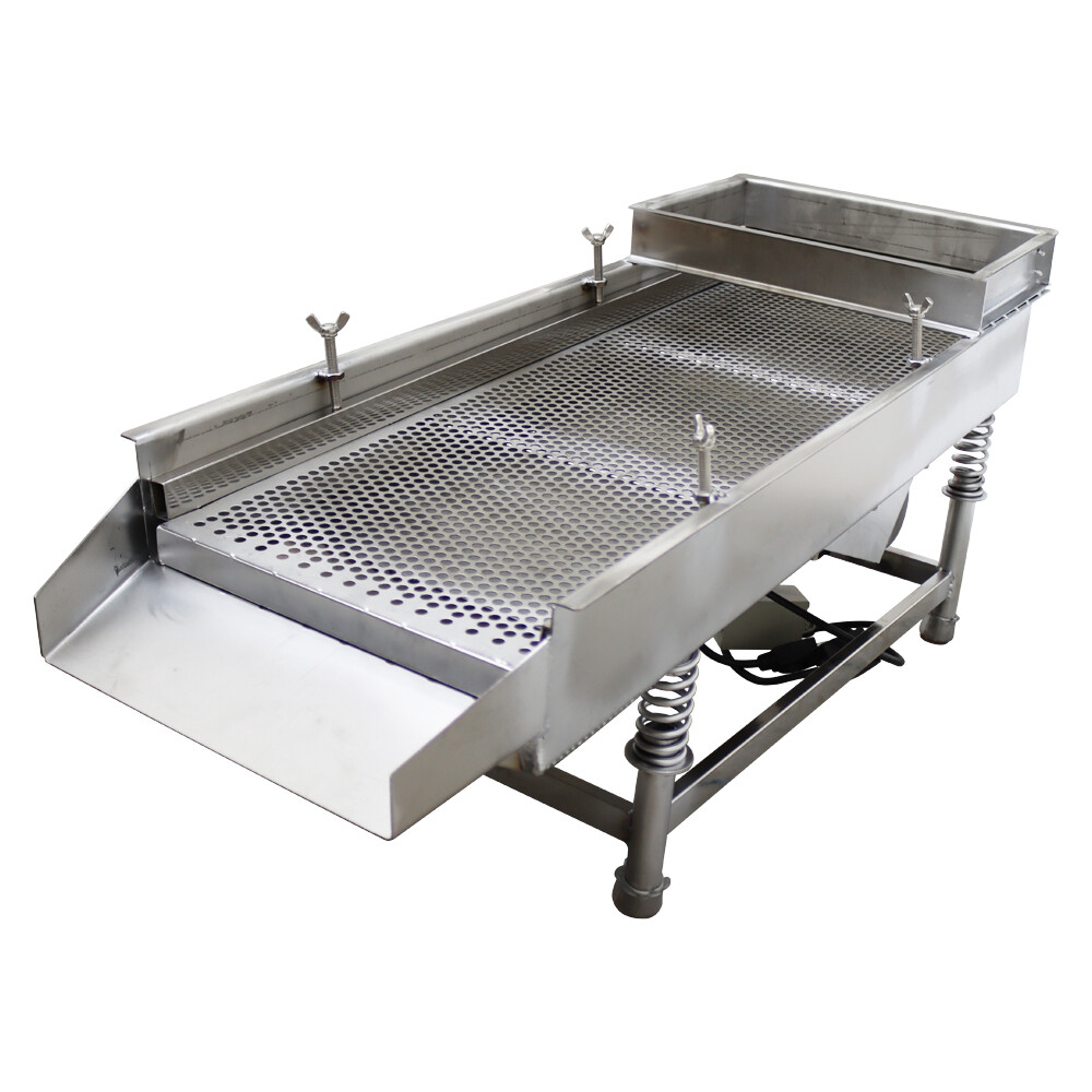 Electric Shaker Stainless Steel Linear Vibrating Screen Sifter with 7mm Screen