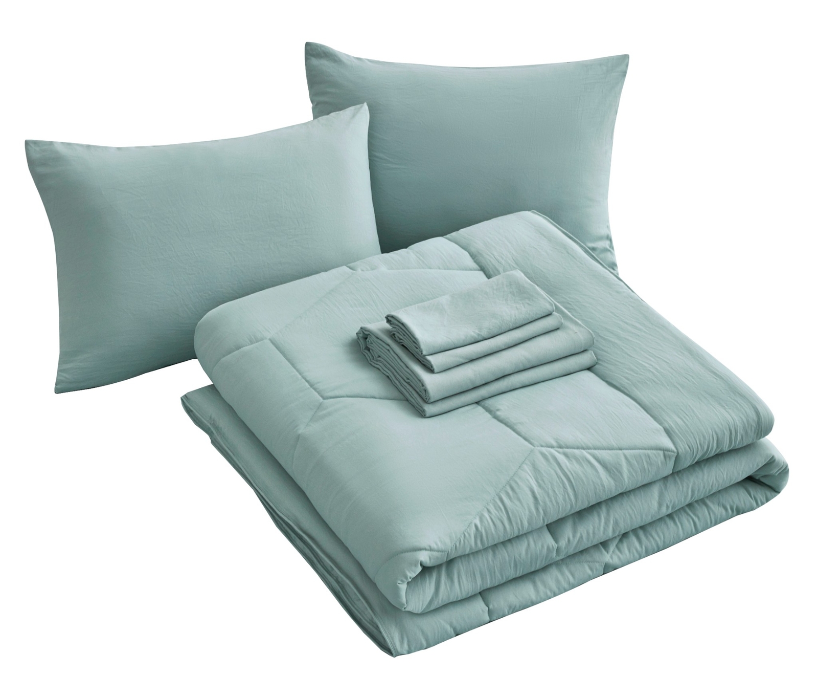 Chezmoi Collection Piper Bed in a Bag Honeycomb Quilted Comforter Set and Sheets