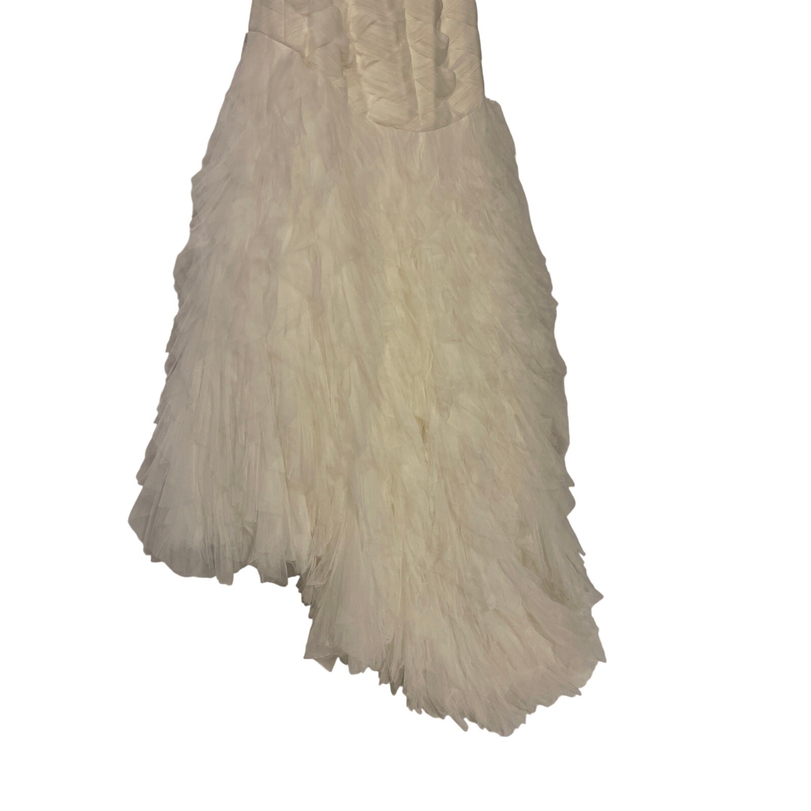 Galina Signature Ivory Size 12 Style SWG523 Wedding Gown Basket Woven Bodice