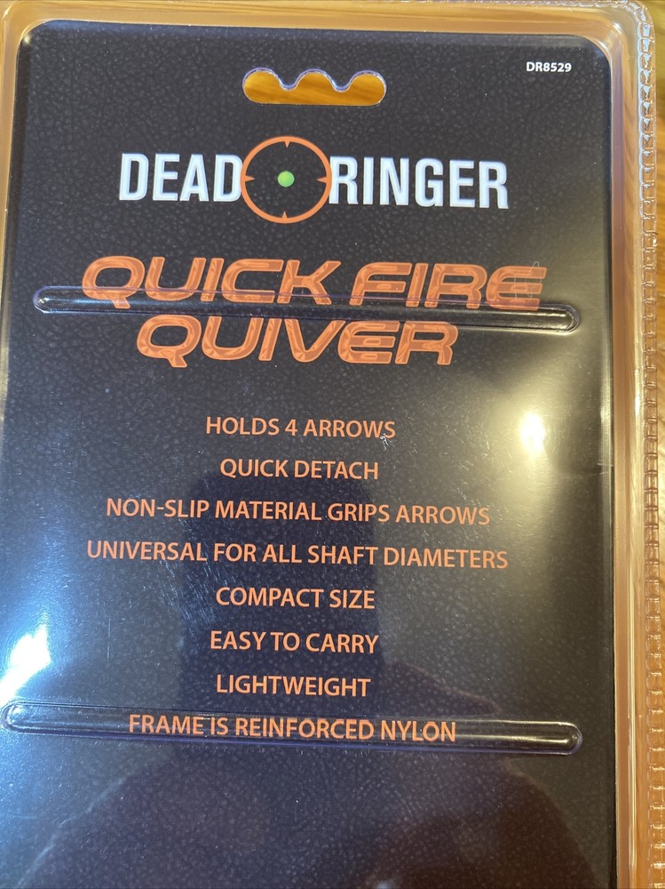 Dead Ringer Quick Fire Quiver Black 4 Arrow DR8528 Quick Detach Compact