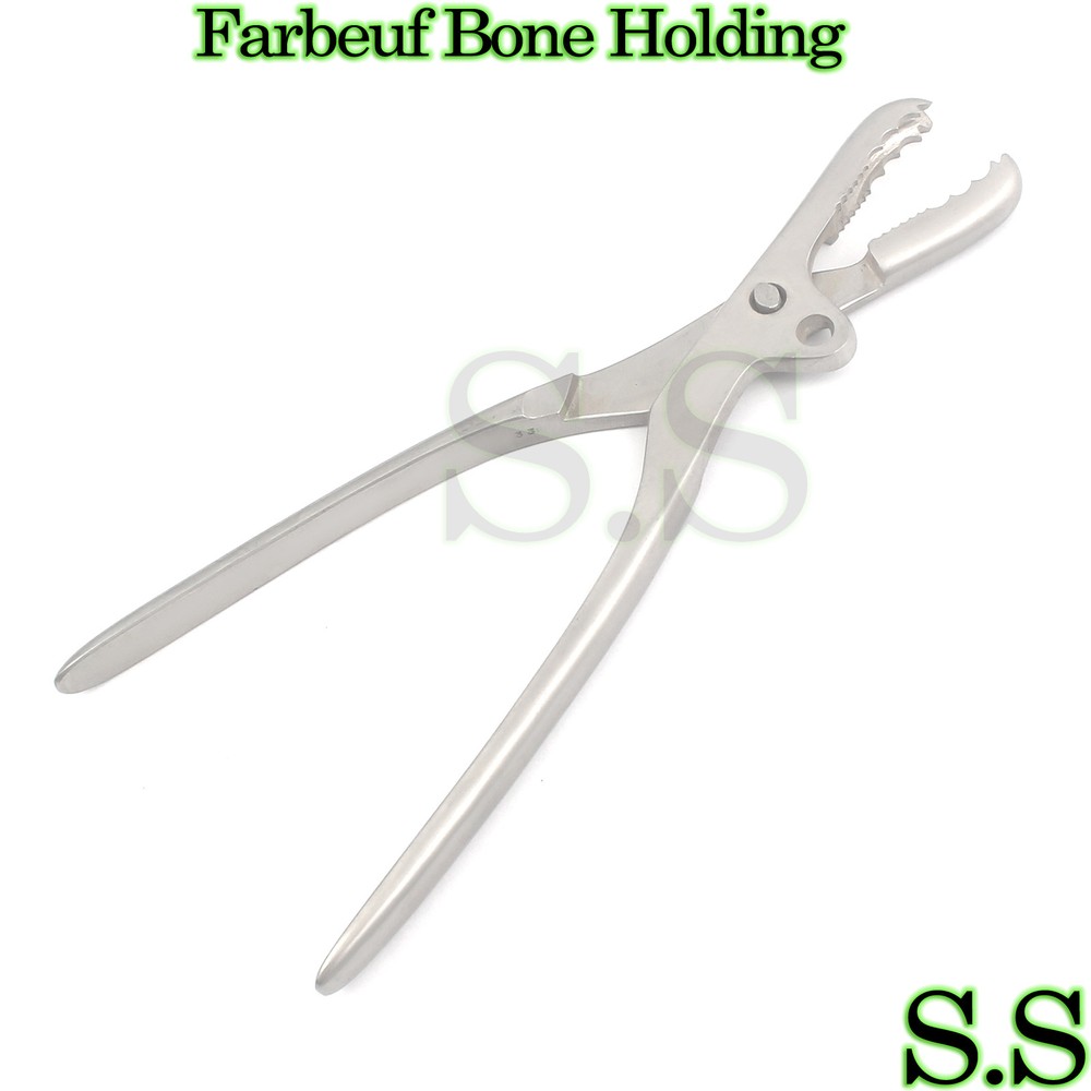 Farbeuf Bone Holding 10 Surgical Orthopedic Instruments