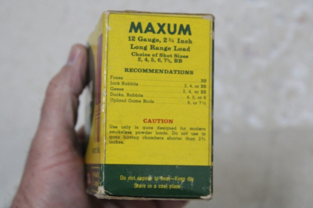 C-I-L MAXUM SHOTGUN SHELL BOX LONG RANGE LOAD EMPTY 12 GA