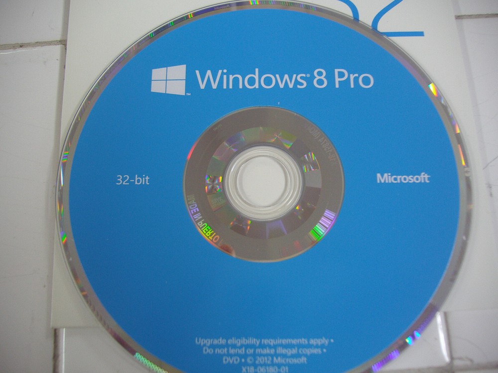 Microsoft Windows 8 Pro Full Version 32Bit & 64Bit DVD MS WIN 8 =NEW RETAIL=