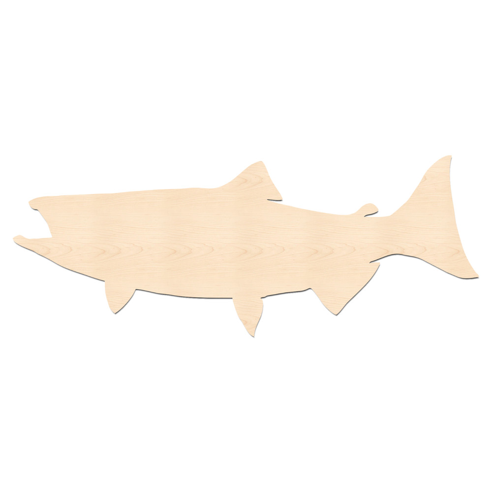 Salmon Shape-Unfinished Laser Cut Salmon Blank