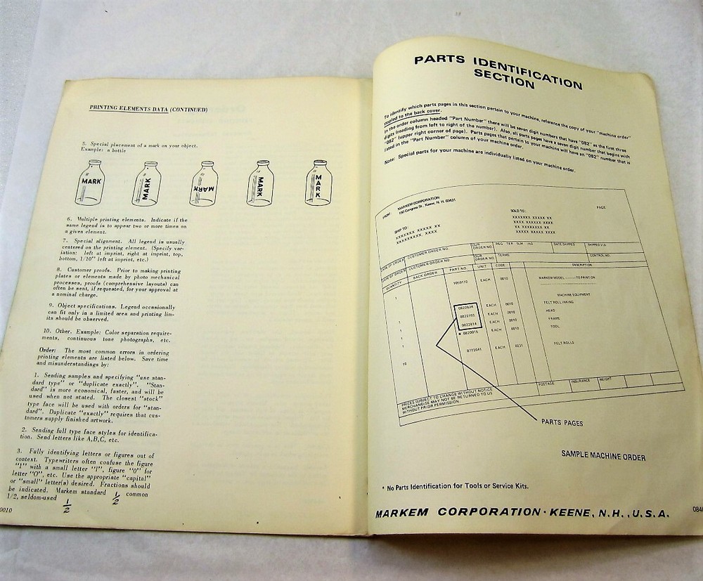 Markem Machine Manual Model U-1185
