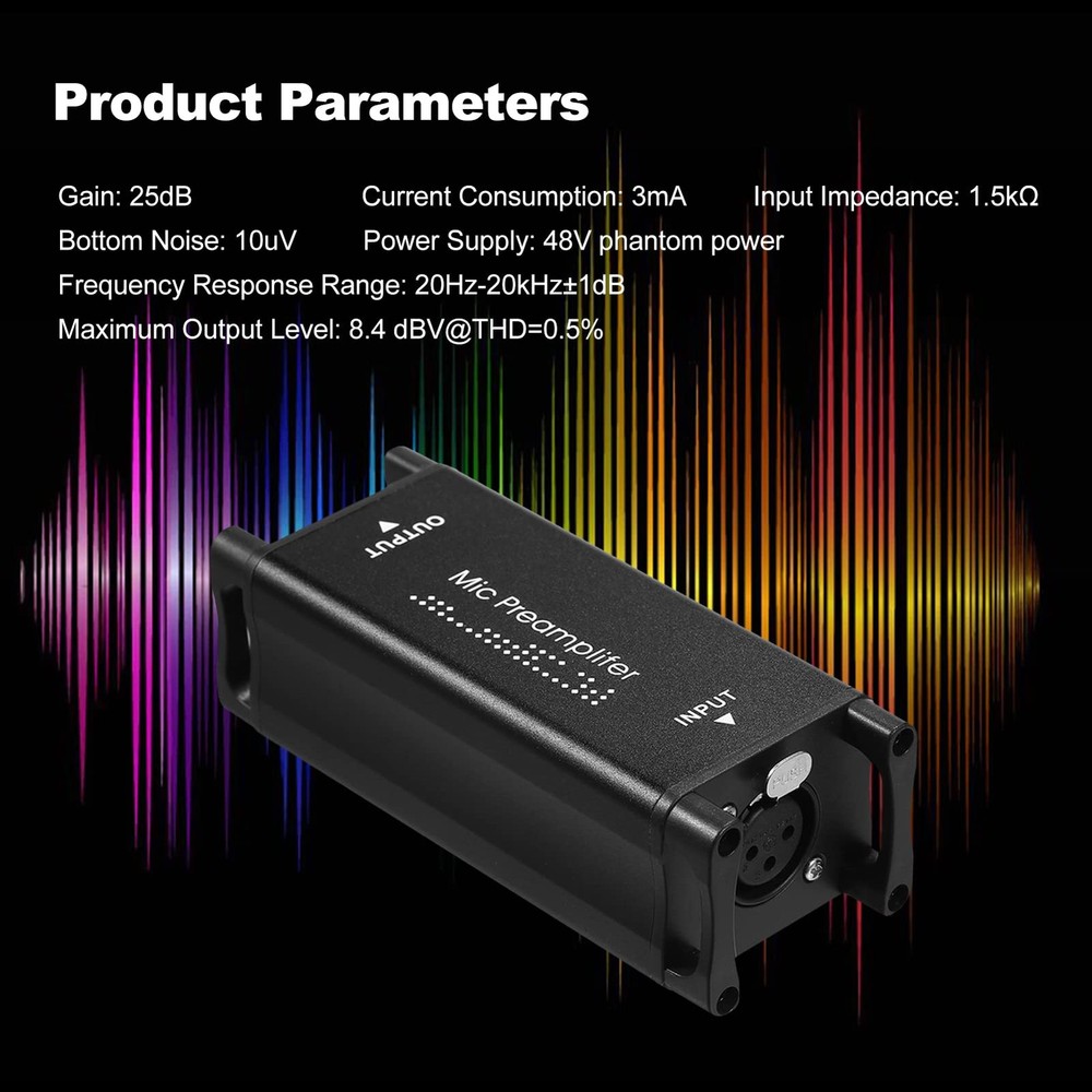 Mic Preamp, Microphone Preamp Audio Microphone Preamp Preamplifier Home Audio...