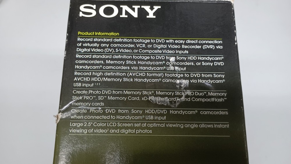 Sony VRD-MC5 Multi-Function DVD Recorder for Camcorder, VCR, DVR
