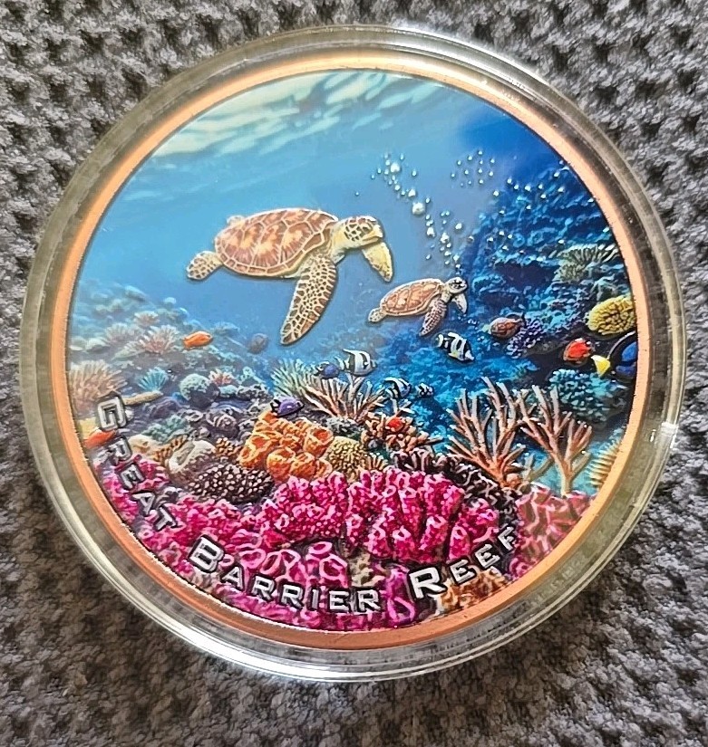 Fice Ounce Copper Great Barriers Reef Coin