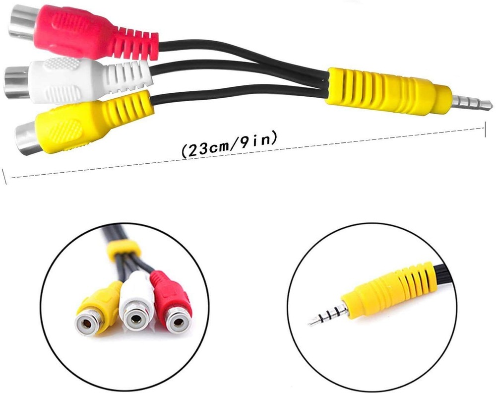 AV Adapter, Video Component Adapter Cable Replacement for TCL TV, 3 RCA...