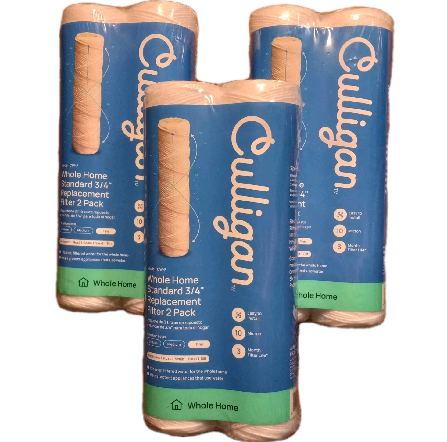 Lot of 6! Culligan CW-F Whole House Fine 10 Micron Sediment Water Filters