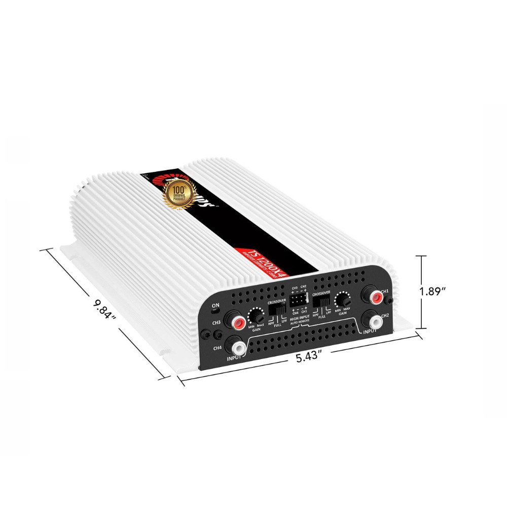 Taramps TS 1200x4 Car Audio Amplifier 1200W RMS 2 Ohms 4 Channels