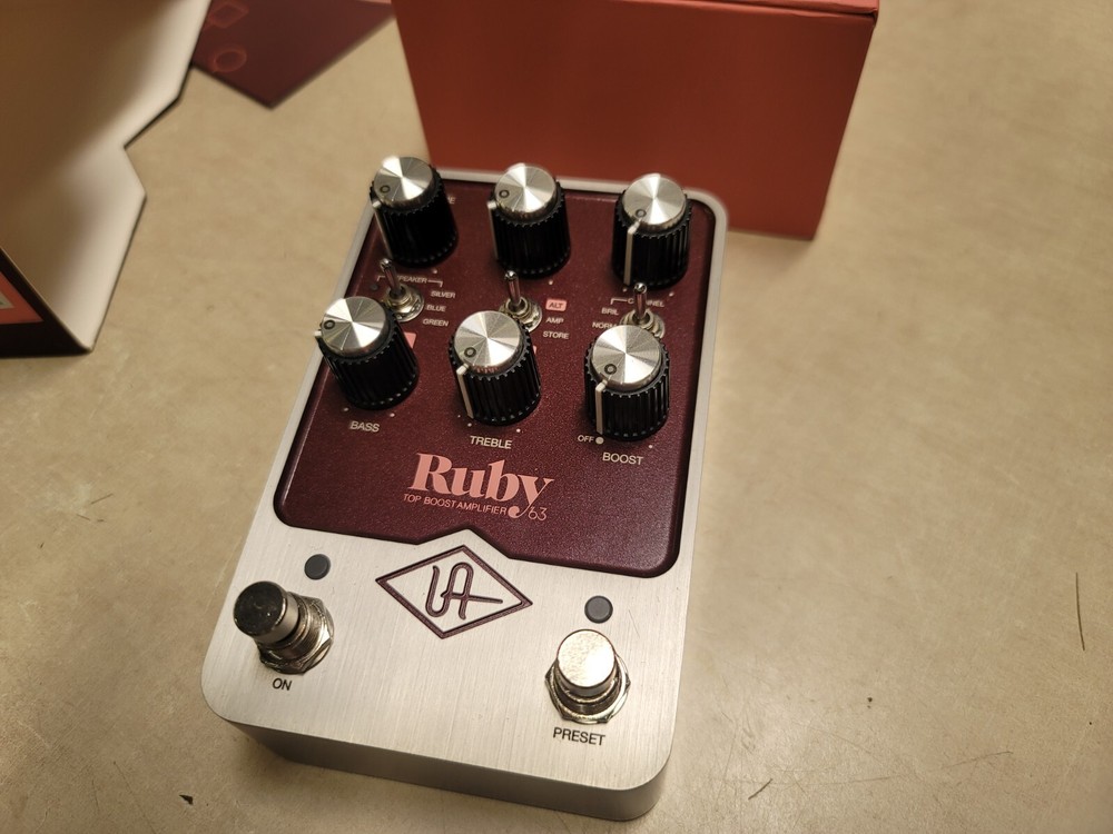 Universal Audio Ruby '63 Top Boost Amplifier Pedal Open Box
