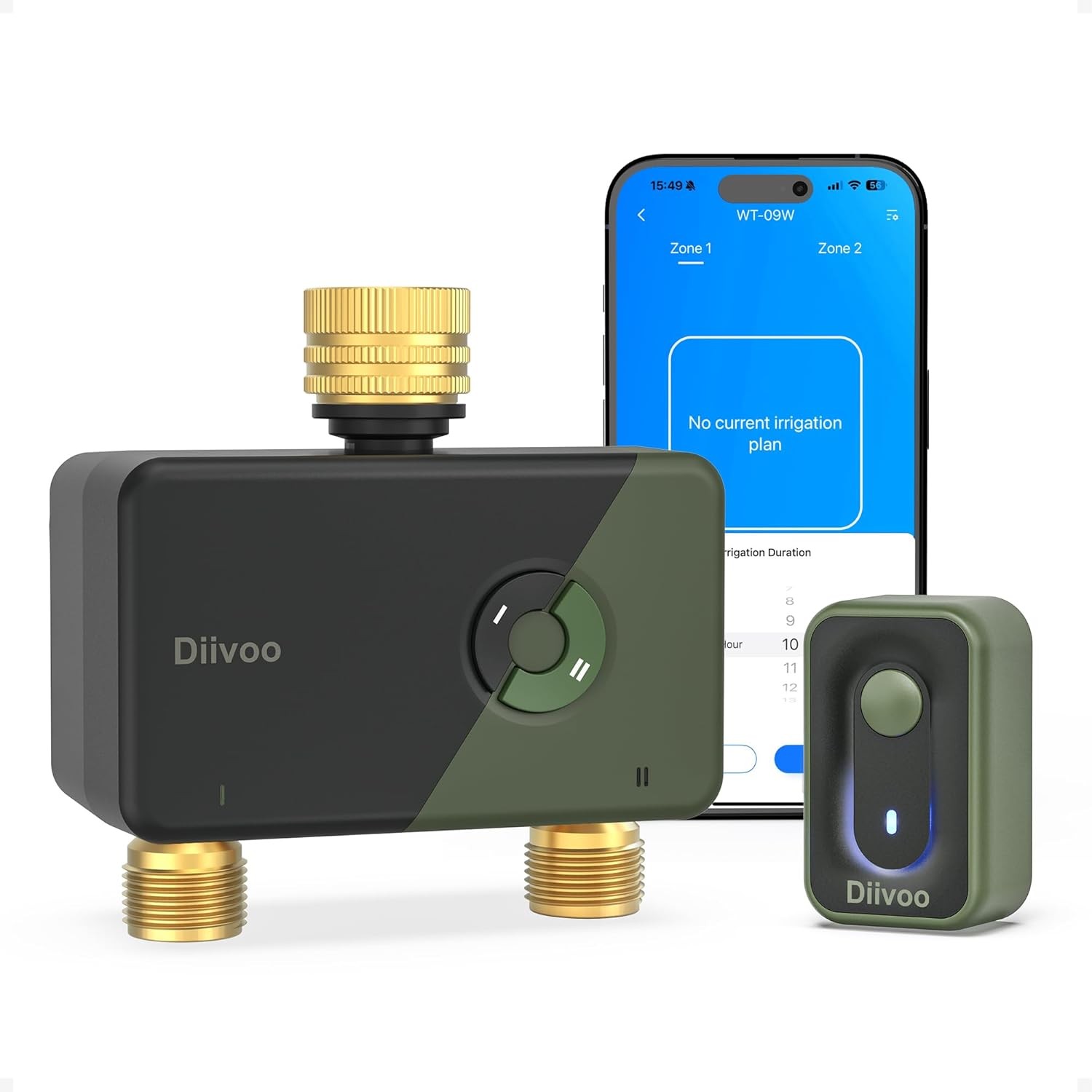 WiFi 2 Zone Smart Water Timer for Garden Hose Remote Control Rain Delay Watering