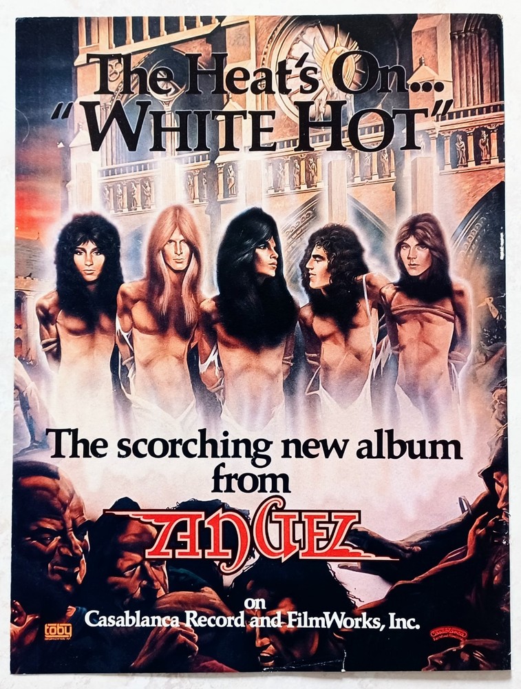 ANGEL~WHITE HOT~ORIG 1978 ALBUM PROMO~PRINT AD ADVERT POSTER PINUP~PUNKY MEADOWS