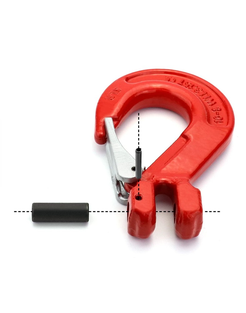 QWORK Clevis Slip Hook with Latch, 2 Pack, 1/2", 6940 lbs Load Limit, 2 Pack