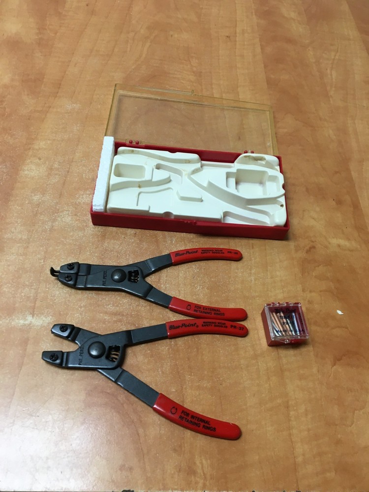 Blue Point PR-36 Retaining Ring Plier Kit Internal/External W/Tips PR-37 PR-38