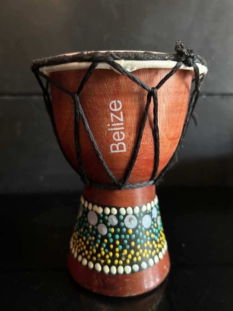 Novelty Decorative Djembe 6" high x4" top (Belize)