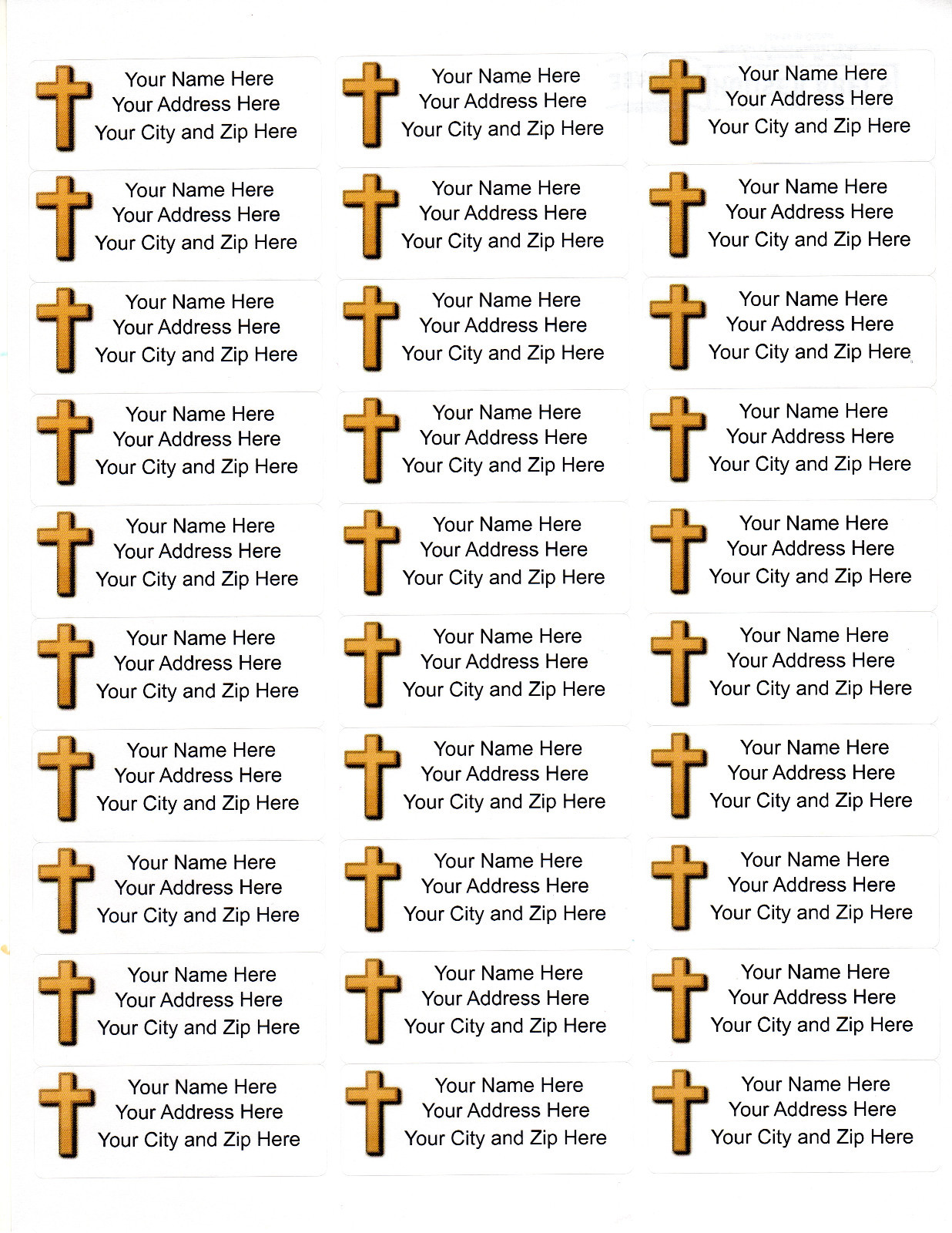 60 Return/Mailing Address labels - 1" x 2.625" - Free USA Shipping