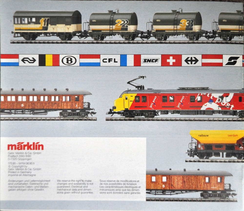 Marklin 1990/91 HO EXPORT MODELS BROCHURE - 32pgs - Color - LN Condition