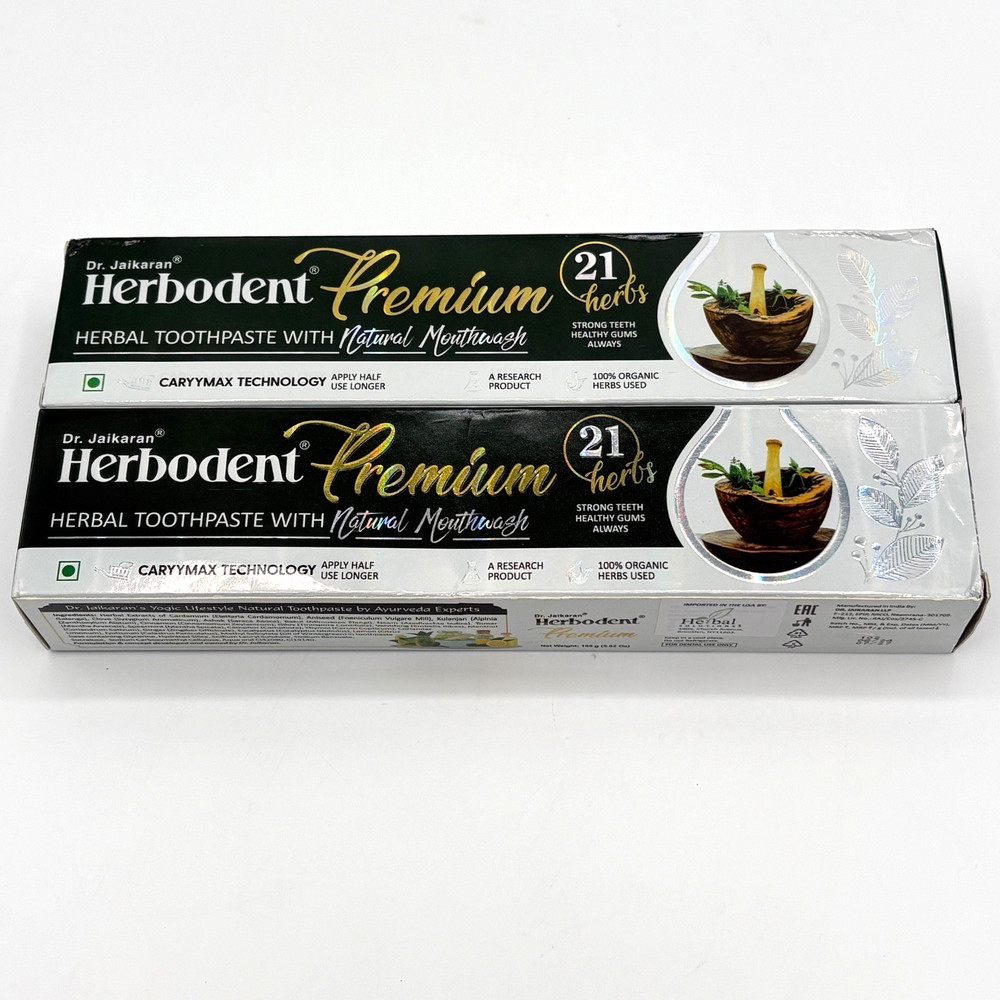 Herbodent Premium Toothpaste Dr. Jaikaran’s Fluoride-Free 2 Pack