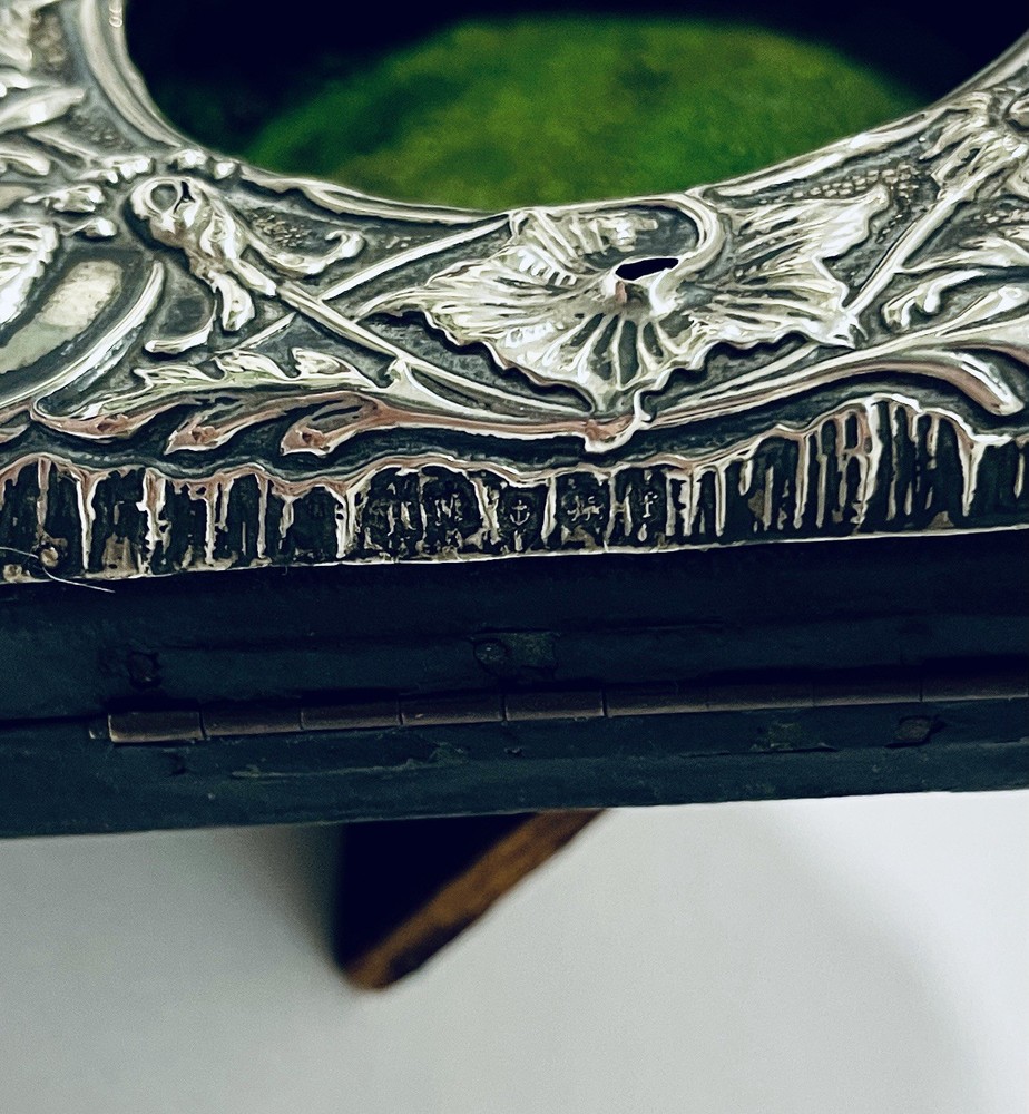 Antique Solid Sterling Silver Framed Goliath Pocket Watch Holder Case 1905