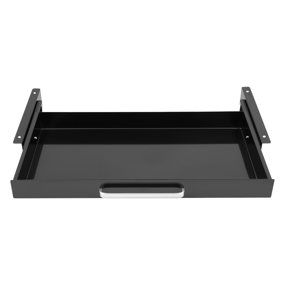 Black Under Desk Sliding Drawer Pull Out Under Table Storage Organizer for Desk