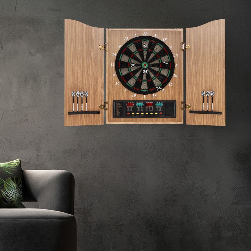 Foldable Dartboard Cabinet Electronic Dart Machine Electronic Scoring Dartboard