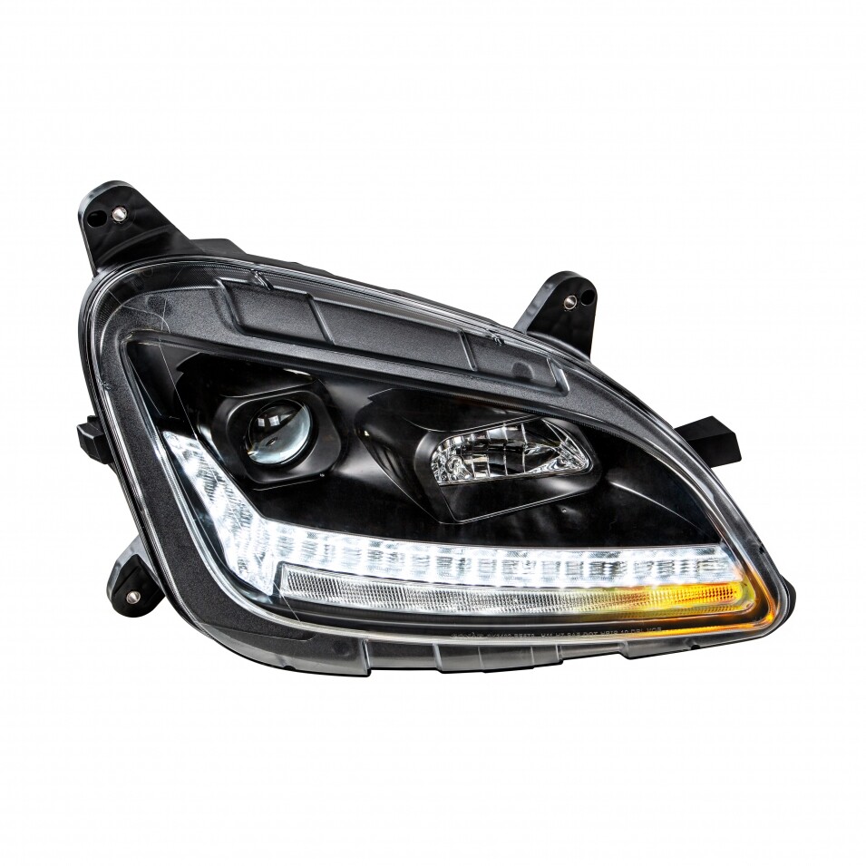 Blackout Projection Headlight w/ LED Sequential Turn/DRL for Peterbilt-Passenger