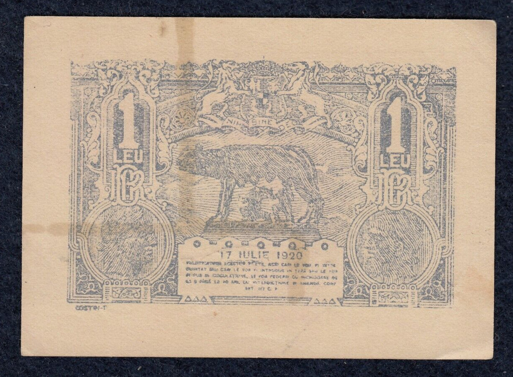1920 Romania Un Leu Nice Example A3