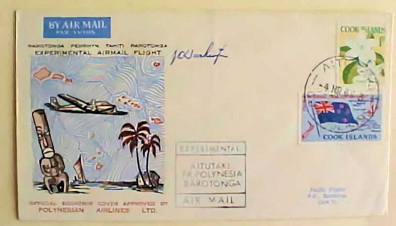 AITUTAKI ON COOK 1966 FLIGHT B/SCOOKS