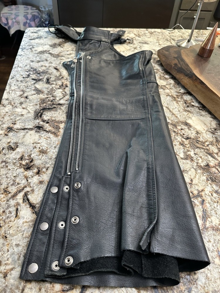 Genuine Leather Motorcycle Riding Chaps