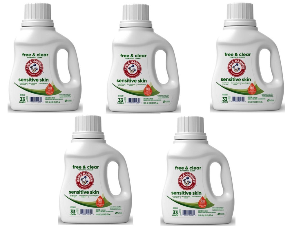 ARM & HAMMER Sensitive Skin Detergent, 33 fl oz - 5 Pack