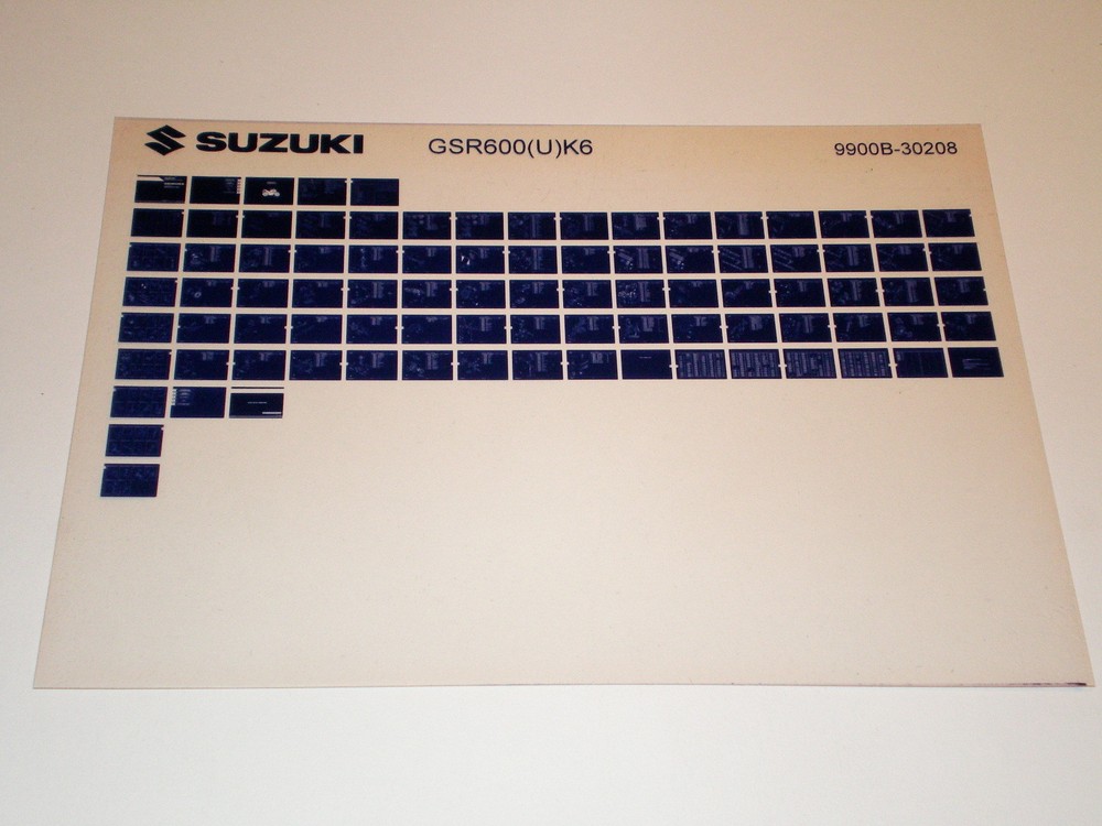 Microfiche Replacement Parts Catalog Suzuki GSR 600 Year 2004
