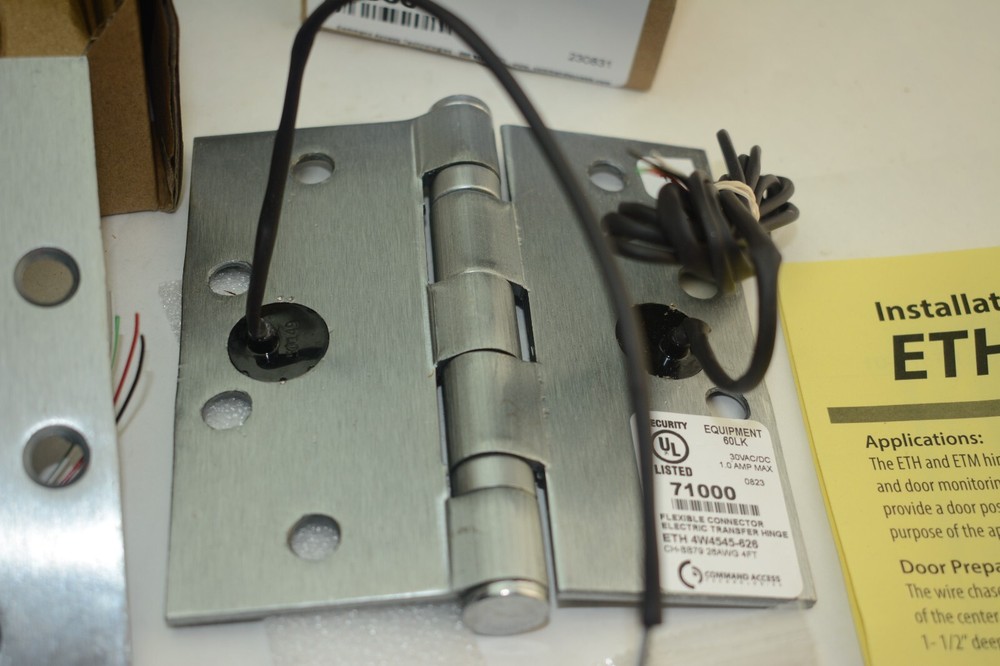 2pc Command Access ETH4W4545-626 Electric Transfer Hinge CH-BB79 4ft 71000