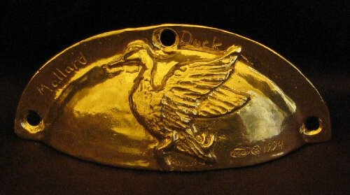 DUCK Horizontal Drawer Pull, Cabinet Pull, bronze animal hardware