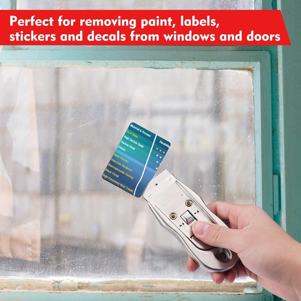 WORKPRO 100-Pack Single Razor Edge Blades, Industrial Scraper Blades,...
