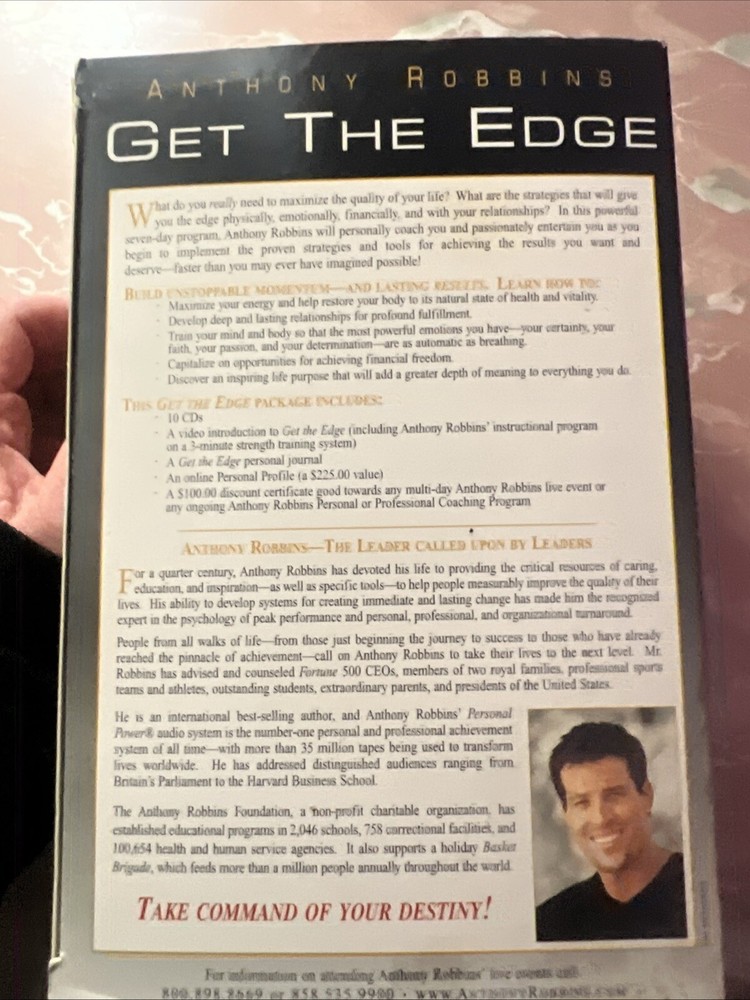 Anthony Robbins Get the Edge 7 Day Program Transform Your Life 10 CD Box Set