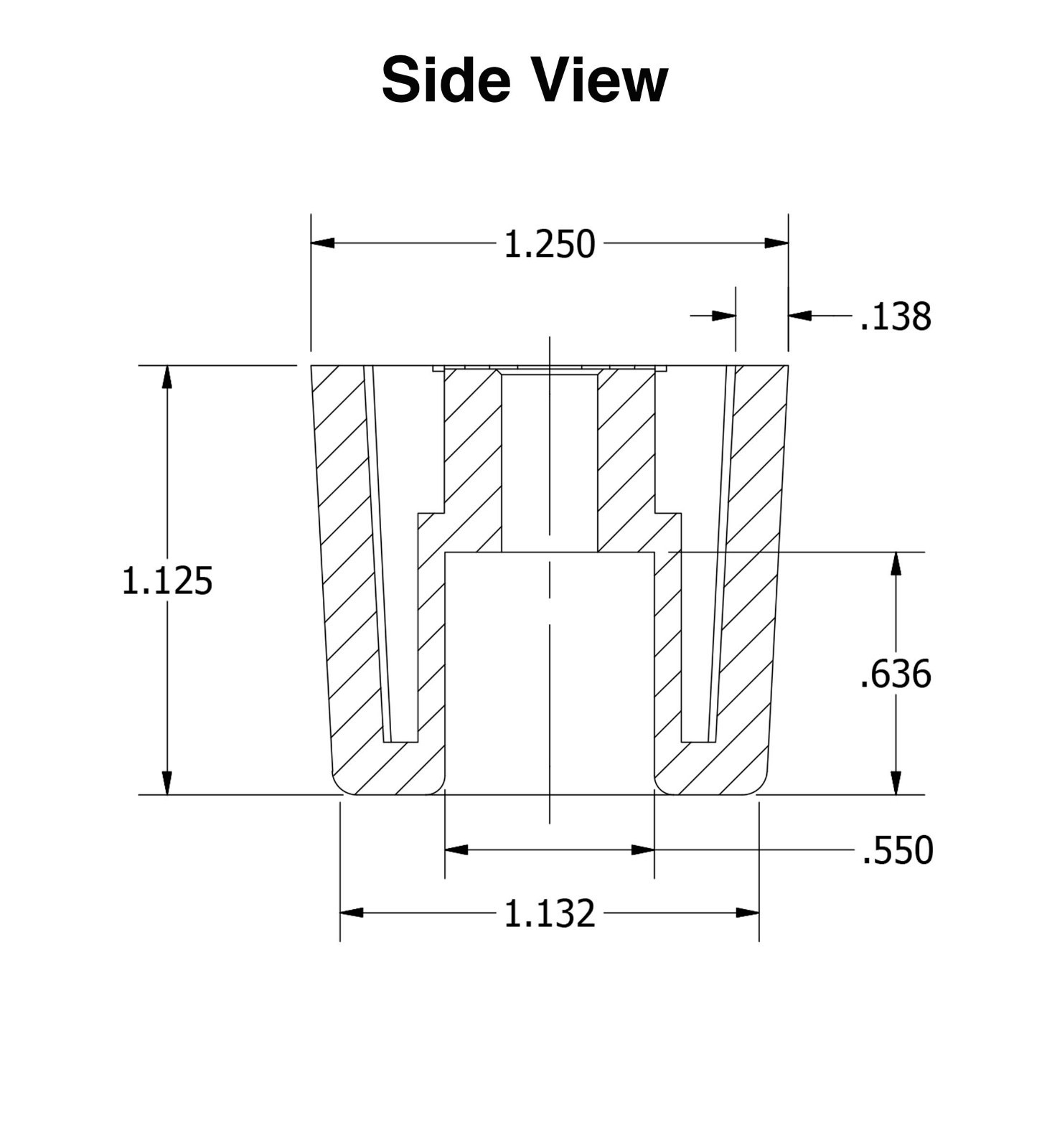 4 LARGE EXTRA TALL ROUND RUBBER FEET BUMPERS 1.250W x 1.125H US MADE / FREE S&H