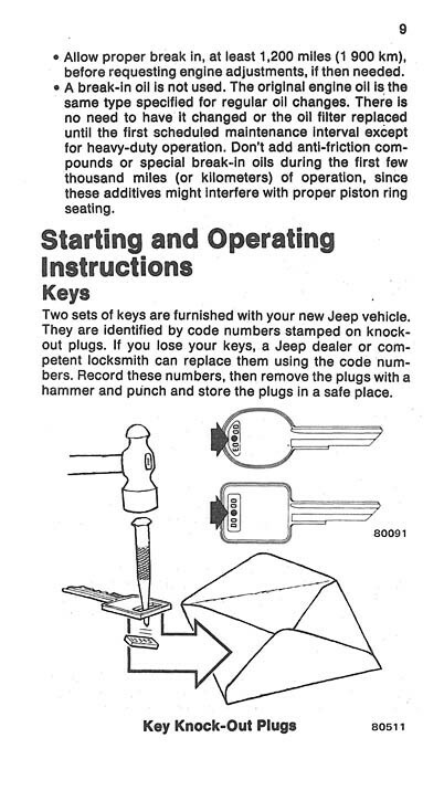 1979 Jeep Owners Manual User Guide