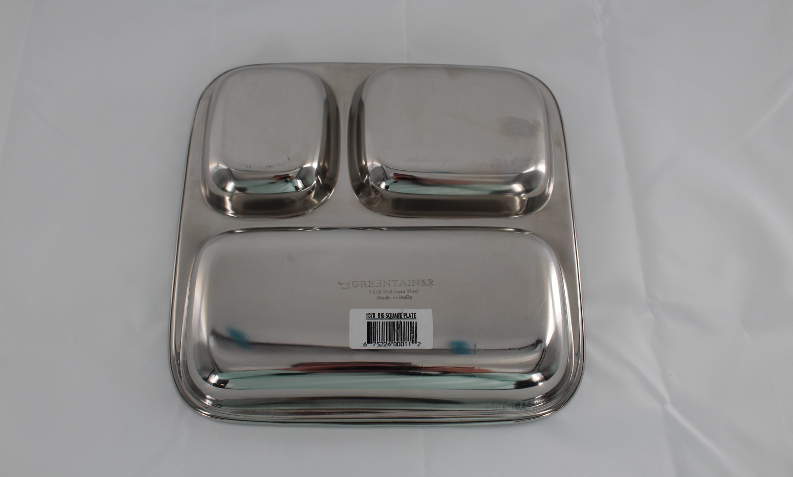 Green Container Stainless Camping Plates Set of 4 Square