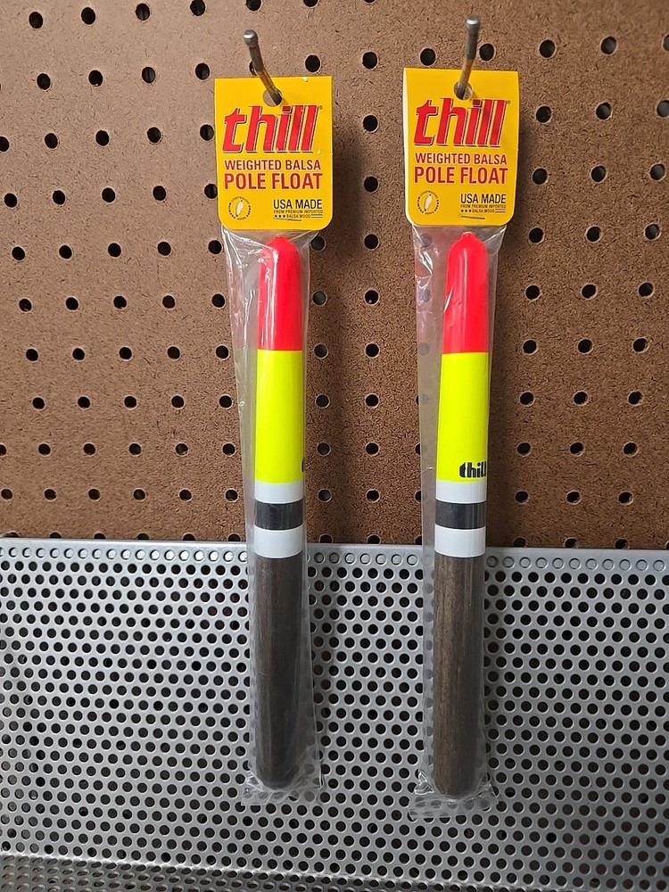 Thill Weighted Balsa Pole Floats - 10 in 2 Pack