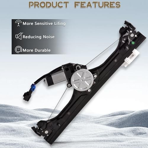 Front Left Driver Side Power Window Regulator with Motor Fiat 500 Driver Side