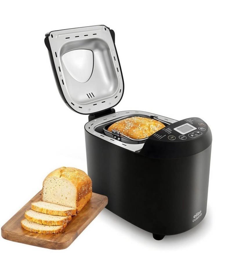 Elite Cuisine Programmable Bread Machine with 19