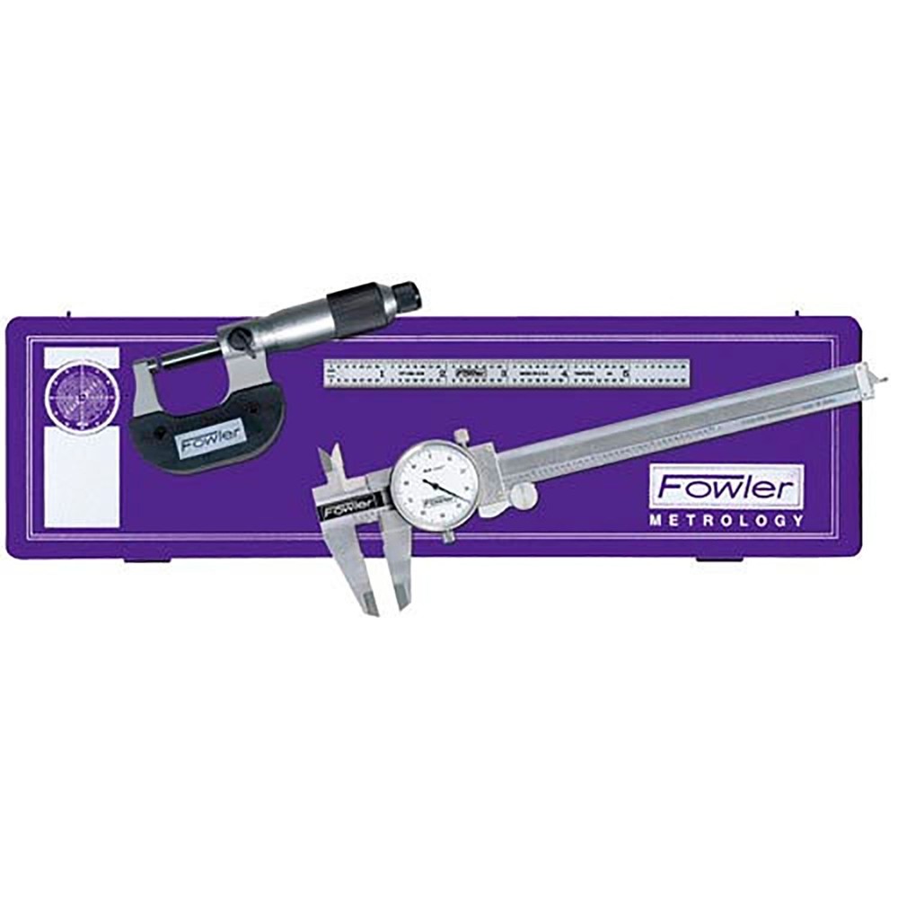 Fowler Three Piece Toolmakers Universal Measuring Set