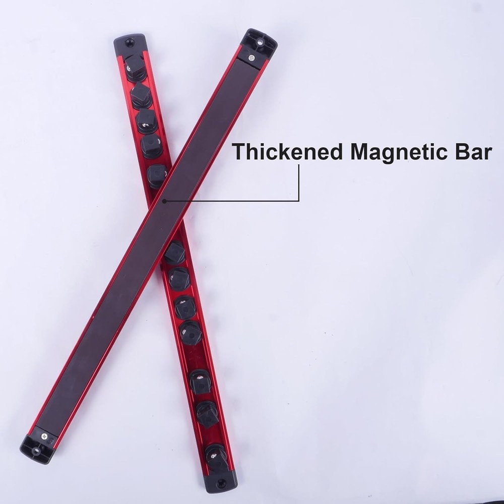 Magnetic Socket Holder Organizer Set:3/8-Inch Drive Socket Trays Socket, 360° S