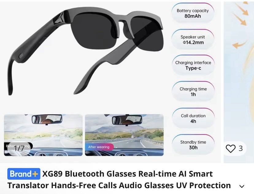 XG89 AI Wireless Glasses